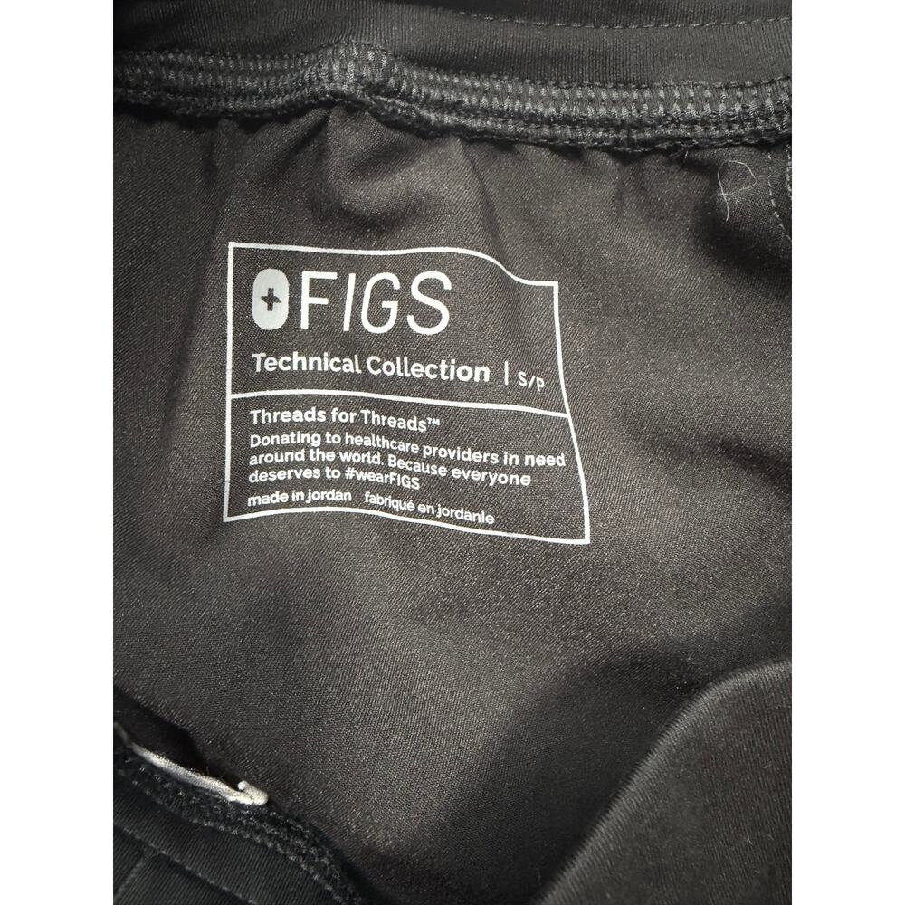 FIGS Yola Skinny Scrub Pants Womens Small Black Jogger Technical Collection - Picture 3 of 5